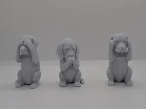 Puppy Trio Hear No Evil Speak No Evil See No Evil
