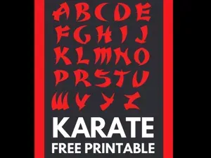 Alphabet - Karate Font - 3D