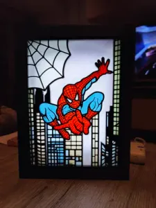 Spiderman Stained Glass Light Box