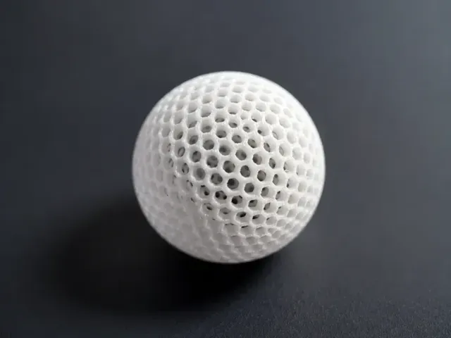 Hex-Lattice Airless Ping Pong Ball