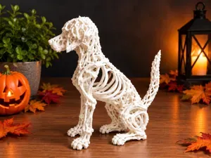 Voronoi Skeleton Dog – Spooky Halloween