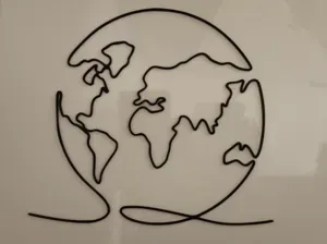 World map wall art