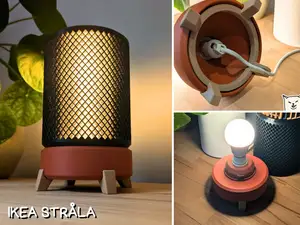 Moderne Lampe mit Rautenmuster für IKEA STRALA