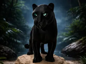 Black Panther Statue Decoration