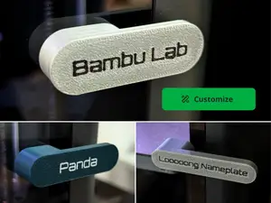 X1C / P1S - Customizable Door Handle Nameplate