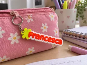 Parametric Name Keychain 10 Symbols school targa