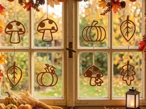 Herbstliche Fensterdeko / Autumn Window Hangers