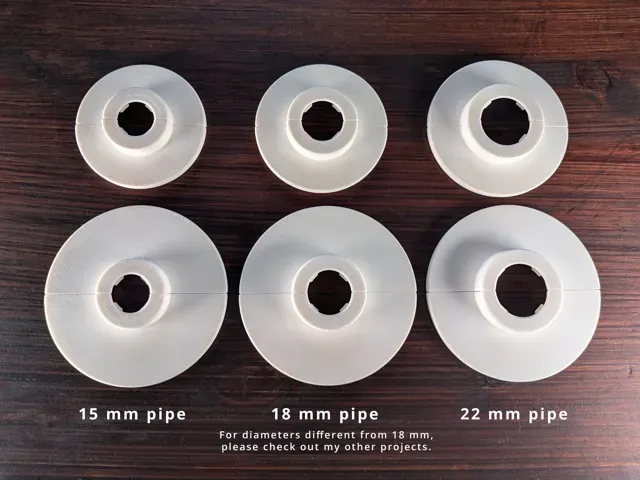 Pipe Collar - 18 mm Escutcheon - Rosette for Wall — Фото 6 из 7