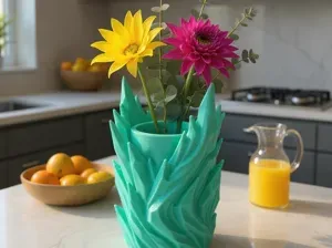 Flame Leaf Planter with Flowing Spikes Bold Plant