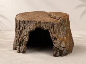 Realistic Tree Stump Shelter -Terrarium & Aquarium