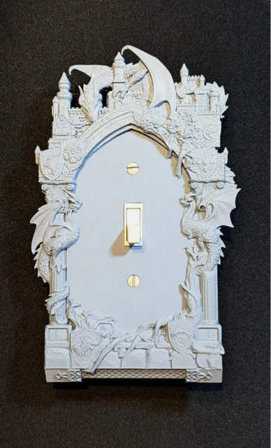 Castle and Dragon Themed Wall Plate