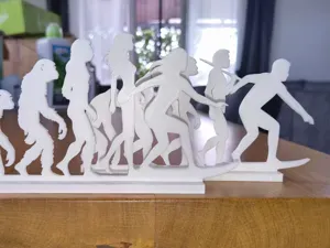 Human Evolution Surfer – Surfing Silhouette