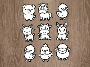 Kit para colorear de animales de granja