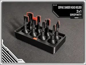 Gridfinity - DSPIAE Sander Head Holder Recessed