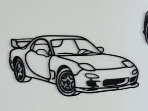 2D Wall Art of 1997 Mazda RX-7 (LARGE)