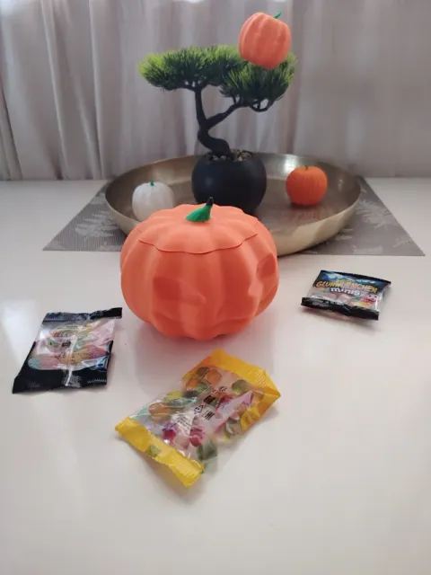 Halloween Pumpkin Candy Bowl & LED Lantern — Image 2 of 7