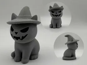 Halloween Witch Cat – Spooky Figurine