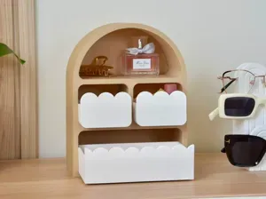 Wavy Makeup & Perfume Shelf Organizer