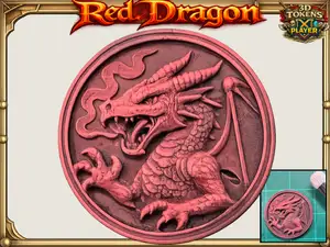 Red Dragon Token Mini: 3D Tokens Prologue