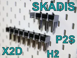 Skadis 4x Bambu P2S / X2D / H2 Hotend Holder