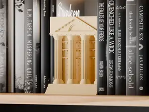 Book Nook Lamp. Roman temple Bookend for Bookshelf