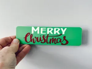 Merry Christmas Bookmark Three Colour Design