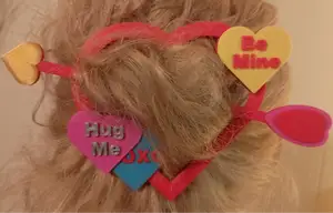 V Day Valentine Heart Hair Pin, Magnet, and Ornam