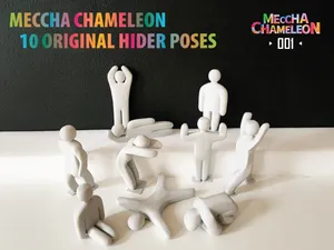 Meccha Chameleon hider/hunter figures (11 poses)