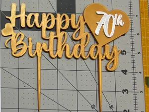 Happy Birthday Cake Topper (Customizable)