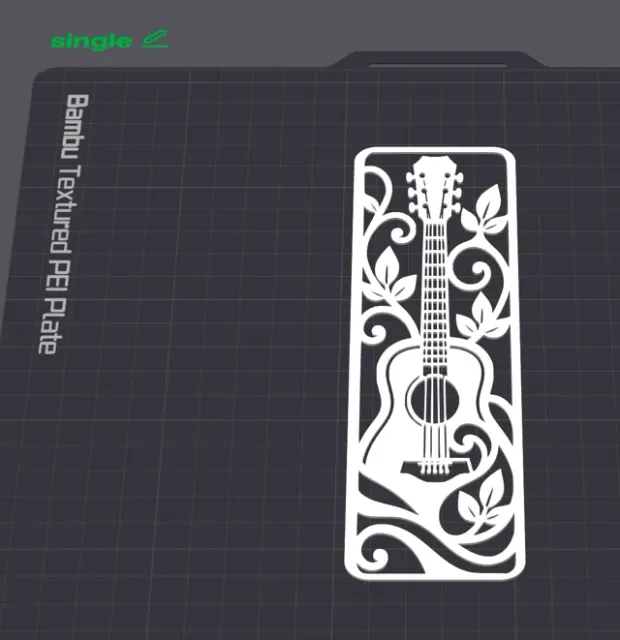 Guitar Cutout Bookmark | Fast Single-Color Print — Фото 5 из 5