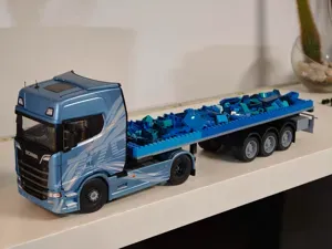 1/24 Scale Brick flat bed Trailer for Trucks