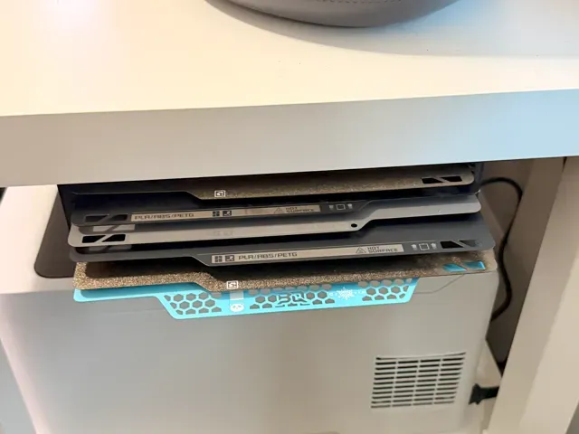 X2D, P2S, A1, P1S Build Plate Holder (Under Desk) — Image 6 of 10
