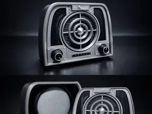 Retro radio Google nest enclosure