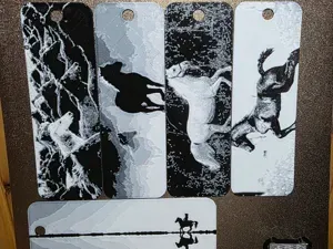 Horse Bookmark Set of 5 Hueforge(Black and White)
