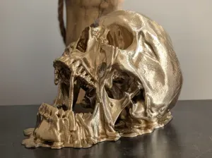 Melting Skull Sculpture - Gothic Horror Decor