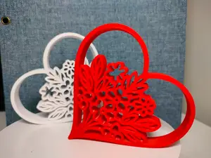 gift for Valentine-s day, heart and flower stand