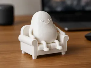 Lazy Potato on Couch – Funny 3D Printable Figurine