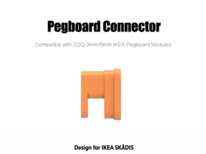 「PegVerse」ZQQ Storage Box Hook for IKEA Pegboard