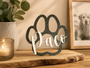 Personalisierte Hundepfote / Katzenpfote mit Name