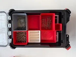 6U Stacking Gridfinity Bins for Packout Organizers