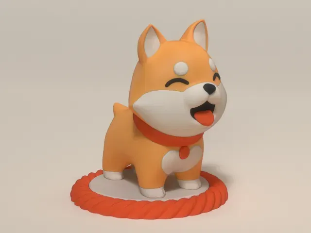 卡通小狗 柴犬 站立 | Cartoon small dog Shiba Inu