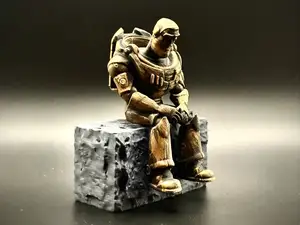 Sad Buzz Lightyear figurine sitting on a ledge!