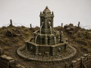 trench Crusade Fountain Terrain 32mm