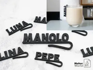 Identificador de Vasos custom con Nombre