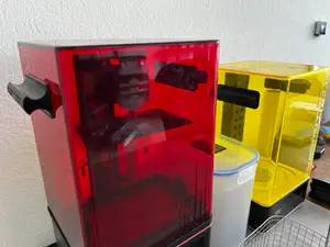 Handles for resin printer cover