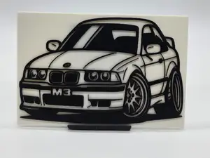 2D Wall Art BMW E36 M3 TinyCar