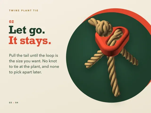 Adjustable Twine Plant Tie: Knot Once, Pull to Fit — Фото 6 из 8