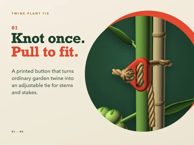 Adjustable Twine Plant Tie: Knot Once, Pull to Fit — Фото 5 из 8