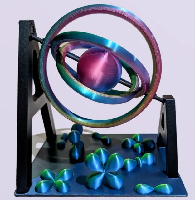 Atomic Desk Toy – Spinning Atom Pencil Holder — Фото 6 из 7