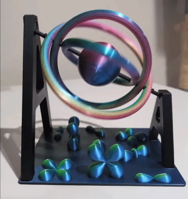 Atomic Desk Toy – Spinning Atom Pencil Holder — Фото 4 из 7